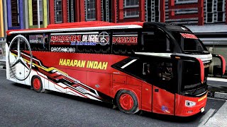 "HARAPAN INDAH" SHARE LIVERY HARAPAN INDAH TERBARU AVANTE H8 FACELIFT | MOD BUSSID TERBARU