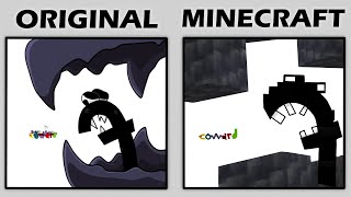 ORIGINAL vs Minecraft Alphabet Lore (by Leluv meme) Comparison Pt. 9