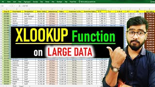 How To Apply XLOOKUP Formula on Large Data in Excel [Hindi] #excel