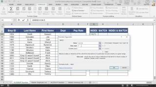 Microsoft Excel INDEX and MATCH Functions Example