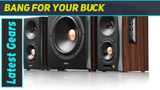 Edifier S360DB Bookshelf Speaker with Wireless Subwoofer - Best 2.1 Speaker System for Home