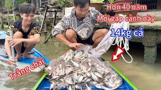 Lần Đầu Chài Dính 14kg Cá Xác KHỦNG HOẢNG Trắng Chài. First time catching 14kg of TERRIBLE fish