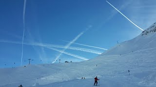 Горные лыжи и облака Stubaier gletscher Austria 🇦🇹