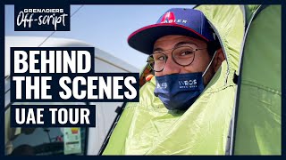 DUEL IN THE DESERT at UAE Tour | Behind the Scenes | INEOS Grenadiers Off-Script