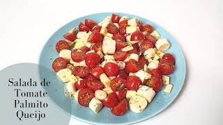 SALADA DE TOMATE CEREJA COM PALMITO