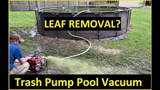 Vacuum Leaves From Pool (w/Trash Pump)