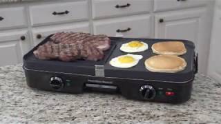 Hamilton Beach 3 in 1 Electric Indoor Grill + Griddle