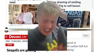 REACTING TO MENTAL BRITISH HEADLINES PT 2 #funny #memes #viral #comedy #uk #british #news #headlines