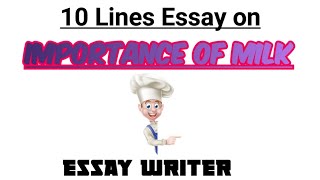 Importance of Milk Essay in Easy English Writing || 10 Lines Essay on Importance of Milk