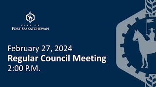 Regular Council Meeting - February 27, 2024