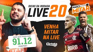 CARTOLA FC 2024 - LIVE DICAS RODADA 20 - LIVE RODADA 20