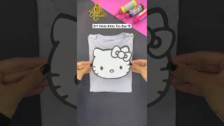 DIY Hello Kitty Tie-Dye tutorial 😻💖 #shorts #diy #craft #handmade #artist #art #creative