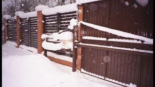 Откатные  ворота со средней балкой