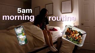 MY 5AM MORNING ROUTINE🤍🌱 | simple living