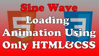 Alternating Sine Wave Loading Animation Page Using Only HTML and CSS (Quick 4 Minute Video)