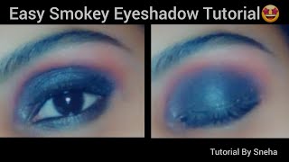 Easy Black Smokey Eyeshadow Tutorial❤|| Tutorial By Sneha||