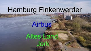 Hamburg Finkenwerder, Airbus, Altes Land ,Jork, Köhlbrandbrücke.