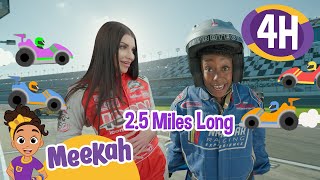 Racing Day! Meekah Changes Tires & Learns to Drive Fast! 🛞⚡| 4 HR OF MEEKAH! | Educational Videos