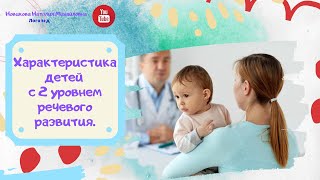 Характеристика детей со 2 уровнем речевого развития.