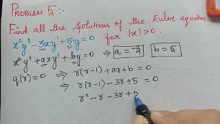 euler's equation|| problem 4 and 5|| solutions