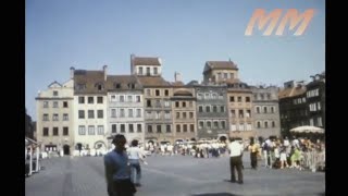 Poland, Warsaw Holiday film from the 1970s old cine film 352