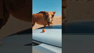 Why doesn't the camel like Apple #camel #camel #dubai  #desertanimal #travel #trending #view