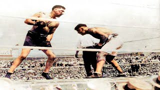 Jack Dempsey Colorized - Defensive Highlights "Aggressive Defense" Part 1