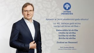 LU rektors sveic ar jaunā mācību gada sākumu!