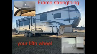 Frame strengthening my fifth wheel RV to prevent further structural cracks