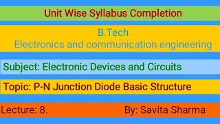 pn junction diode : construction, formation of depletion layer & potential barrier voltage