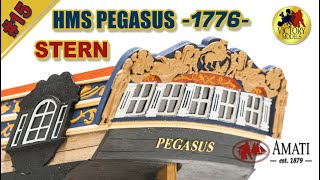 HMS PEGASUS : Amati : Scale 1/64 : Step By Step Model Ship Build : #15 - STERN