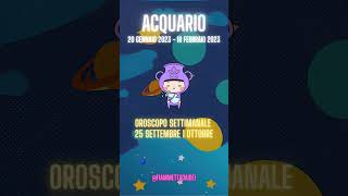 Oroscopo Settimanale Acquario 25 Settembre 1 Ottobre Short #oroscopo #oroscopoacquario #shorts