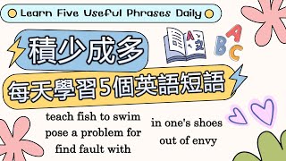 日積月累，每天學習五個英語短語 teach fish to swim, pose a problem for, find fault with, in one's shoes, out of envy