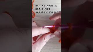 Half double crochet stitch. How to crochet hdc #crochettutorial #crochetforbeginners #crochetlove