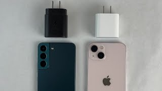 iPhone 13 vs Galaxy S22 Charging Test