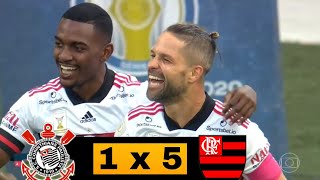 CORINTHIANS 1 X 5 FLAMENGO MELHORES MOMENTOS: FLAMENGO VAPO.