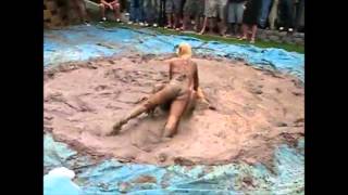 Sexy mud wrestling - Sexy girls fight in mud