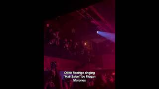 Olivia singing "Hair Salon" at Megan Moroney show in LA last night!!