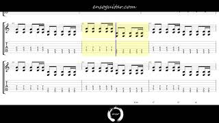 Green Day - Boulevard of Broken Dreams Guitar Tab Play Along  {50% Speed E-Tuned  Easy Guitar}