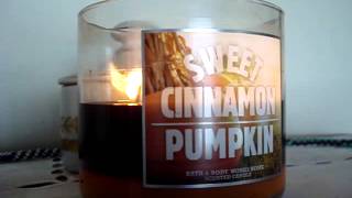 Bath and Body Works Candle Review- Candle of the Week: Sweet Cinnamon Pumpkin (2013)