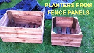 Garden planter boxes from old fence panels