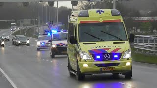 Politie en Ambulances met spoed naar het Radboud na ernstig ongeval van Heemstraweg Boven Leeuwen