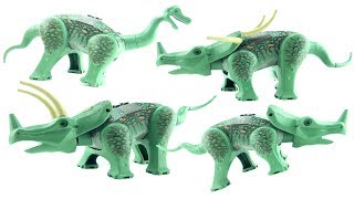 4 Lego Dinosaurs Triceratops 6722 - Styracosaurus Centrosaurus Camarasaurus - Lego Dino Speed Build