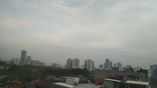 View dari Kereta Api Brawijaya Jakarta-Malang Pada Sore Hari