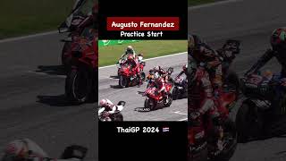 Augusto Fernandez Practice Start เกือบกวาดคันอื่นร่วง #thaigp 2024 | #motogp2024 #augustofernandez