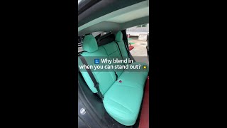 Why blend in when you can stand out? 🌟💚 Check out our green seat covers for Model Y!#usa #follow