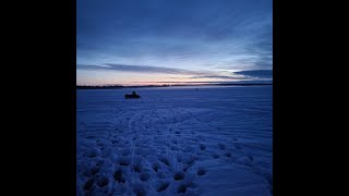 Ice fishing in the whiteshell! (Snowmobiles stuck!!!)