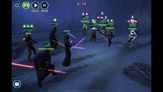 SWGOH Sith trio vs Dash with omicron [GA]