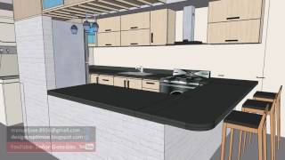 Diseño de Cocina Con SketchUp Resultado Realista