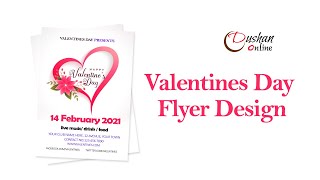 | Photoshop Tutorial | Valentines day flyer design | Dushan Online |